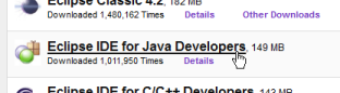 Eclipse IDE fr Java Developers download